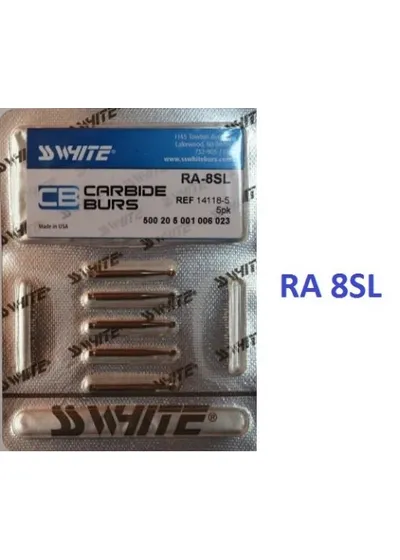 Боры SSWhite RA 8SL (d023, 5шт.) твердосплавные шаровидные хирургической длины угловые