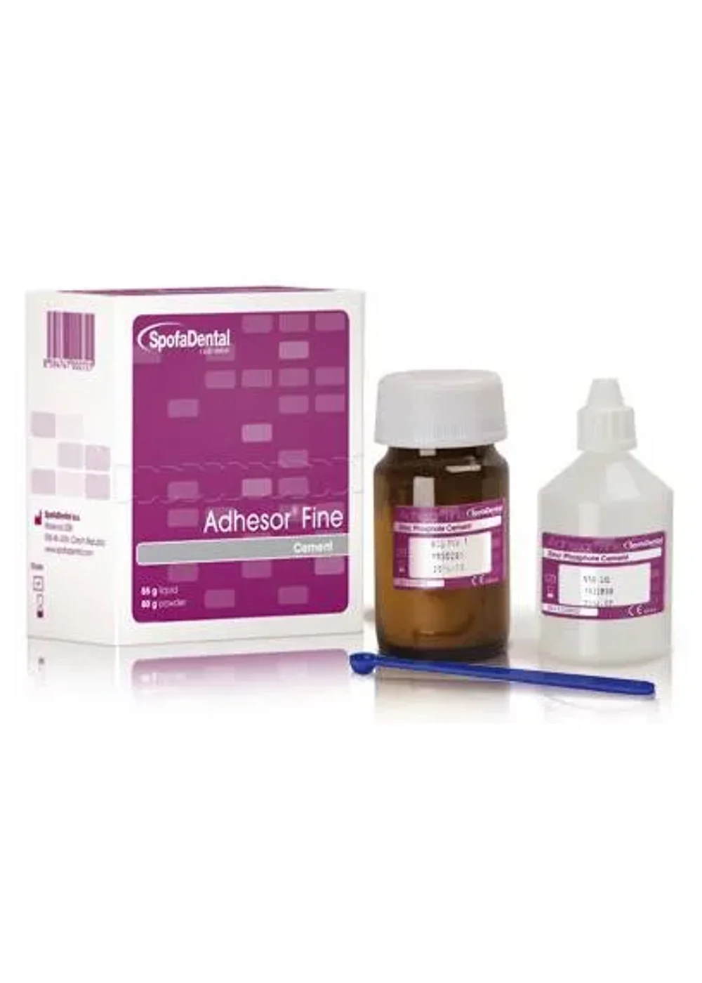 Цемент, Spofa Dental, Адгезор Файн (Adhesor Fine), цинкфосфатный, 80г+55мл