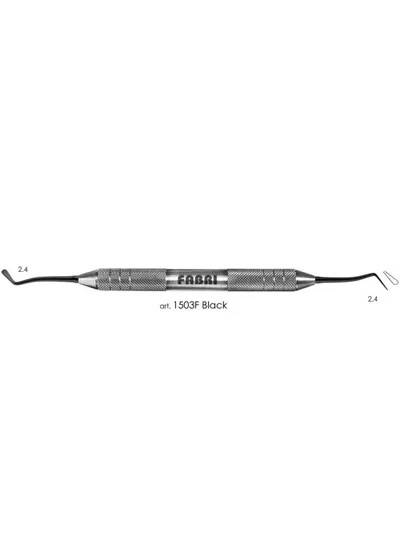 Гладилка FABRI 1503F Black малая двусторонняя для композитов с черным покрытием и толстой ручкой