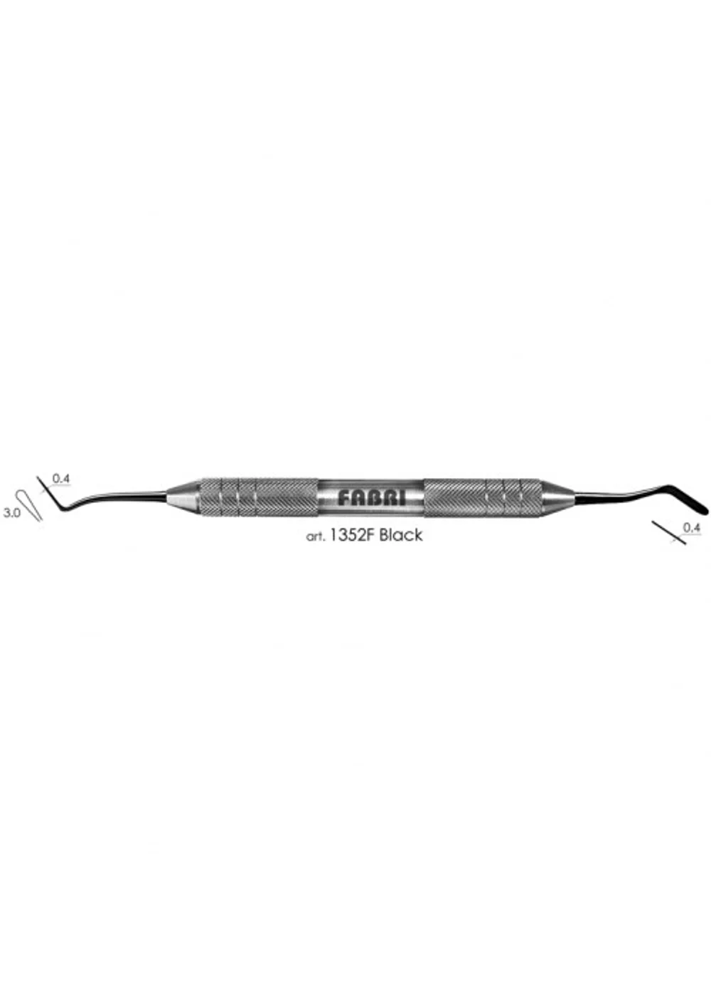 Гладилка FABRI ЧЕРНАЯ 1352F Black Большая