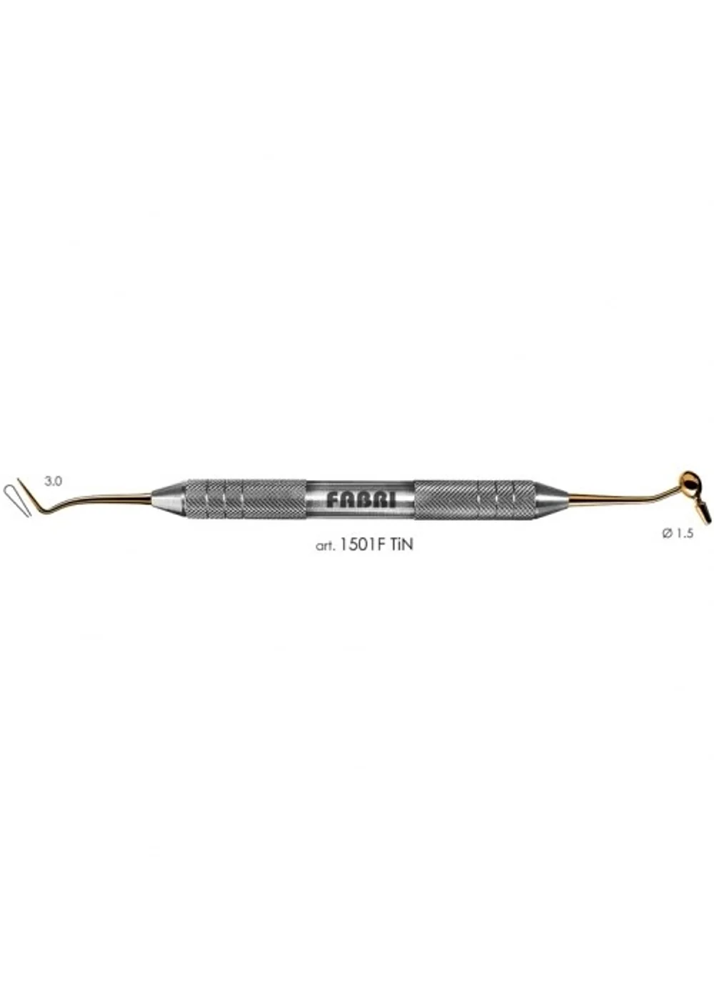 Штопфер-конденсатор FABRI 1501F TiN (золото) толстая ручка