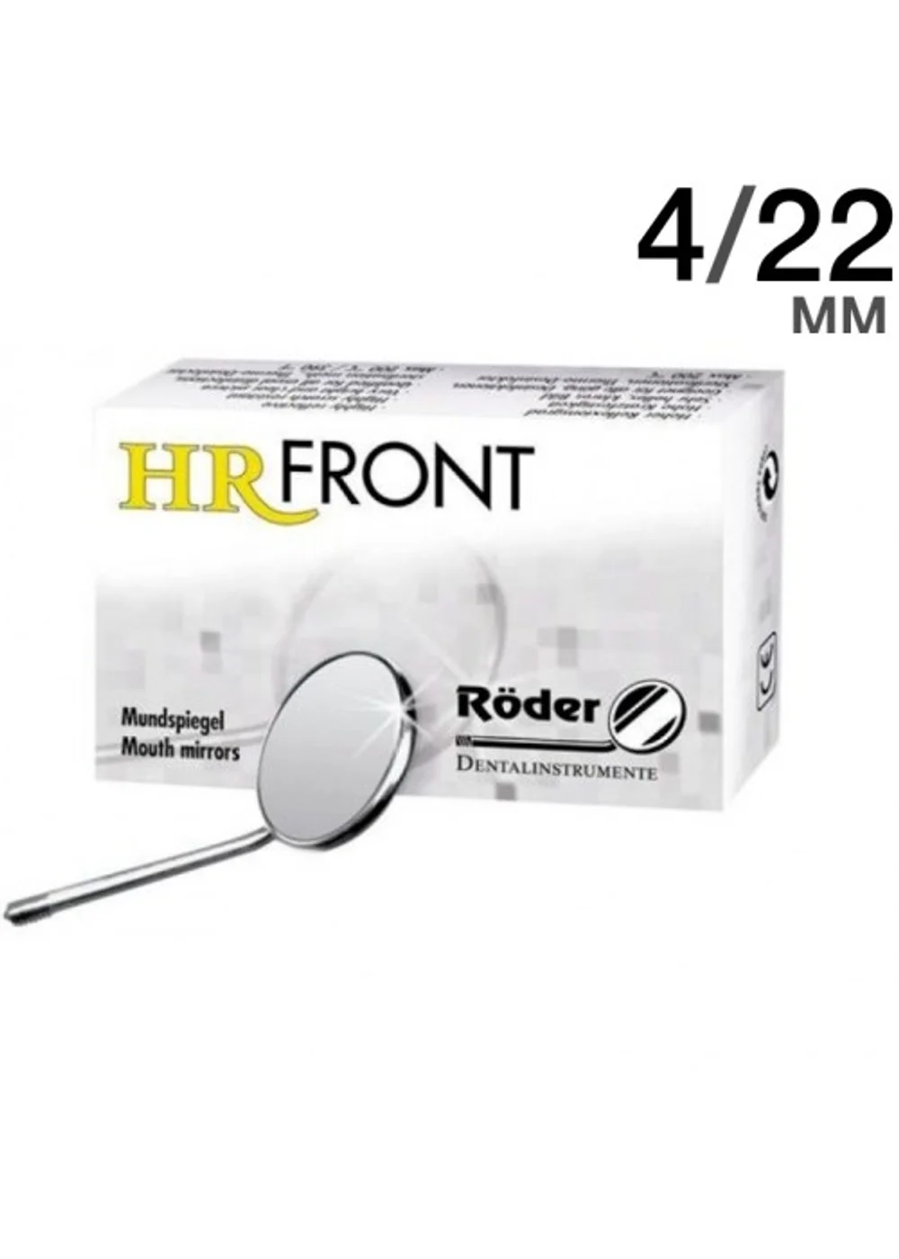 Зеркало HR FRONT, размер 4/22мм, плоское, упаковка 12 шт., Röder (Германия)