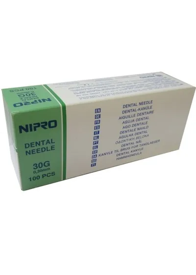 Иглы карпульные NIPRO 21мм х 30G, (Япония)
