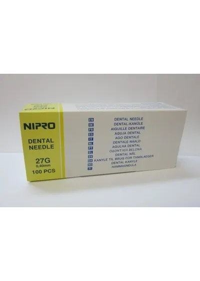 Иглы карпульные NIPRO 35 мм х 27G, (Япония)
