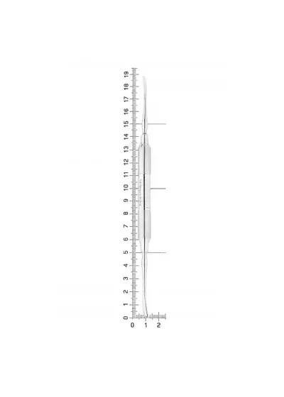 "Распатор-микро двусторонний Molt 3,0-4,0мм (ручка DELUXE"", D10) (HLW 40-25)"