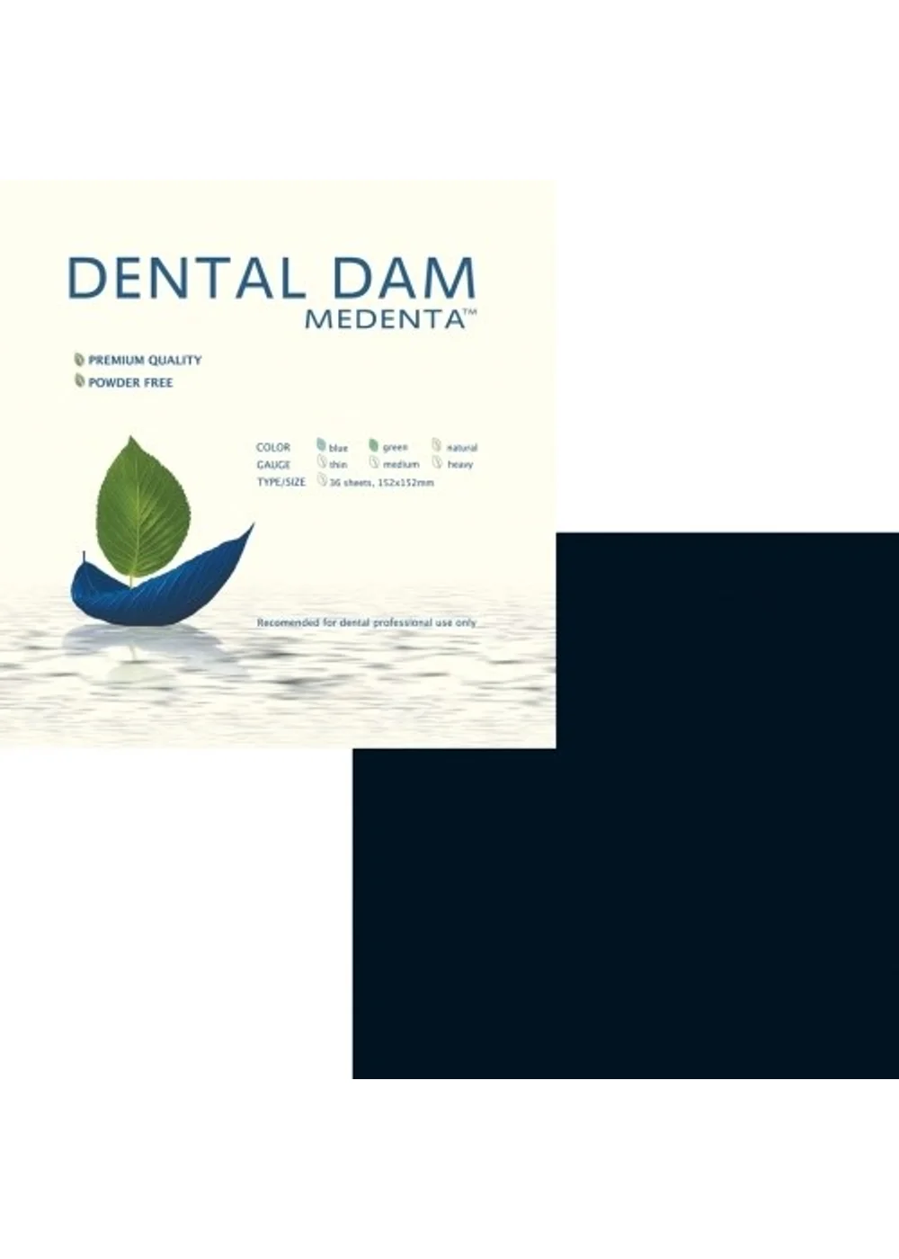 Раббер дам, Medenta, 36 листов, черный, средняя толщина