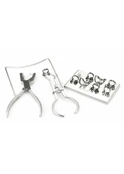 "Раббердам - набор 129-SET-TN ЧЕРНЫЙ (8 крепл.+4 инструмента),Раббер Дам Set"" Medenta Instruments Co"