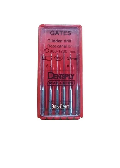 Gates drills №1 32мм (6шт.) - развертка для вскрытия устья каналов, Maillefer