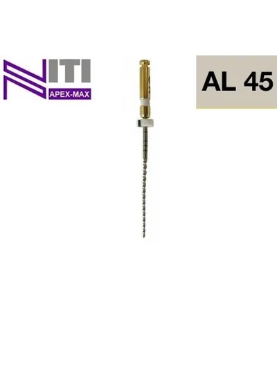 Apex-Max AL 45/02 25мм (4шт)-машинные файлы для апикального расширения