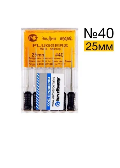 Pluggers Mani №40 (25 мм) упаковка 6 шт.
