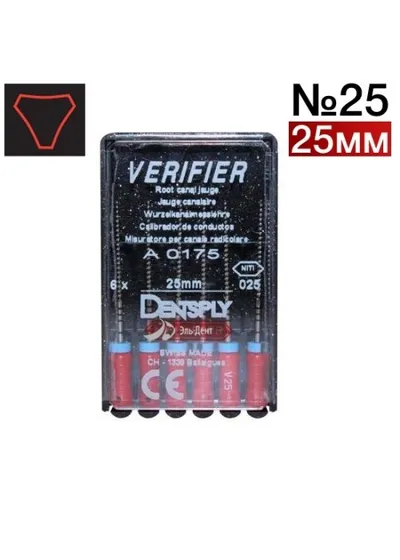 Верифер, Dentsply, ISO 025, 25мм, 6шт