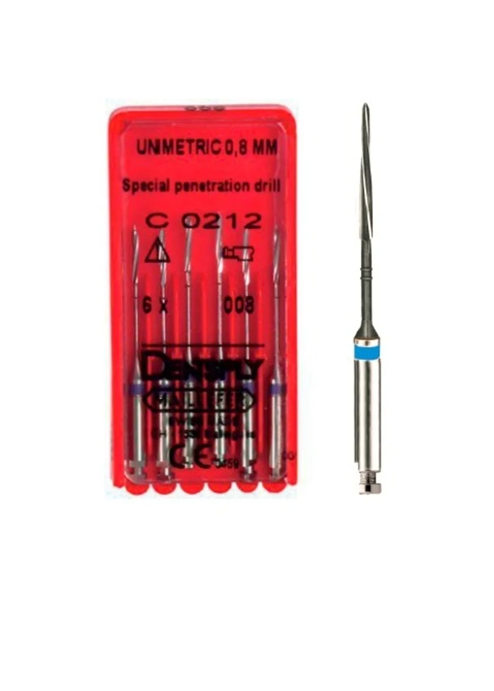 Penetration drill №110 (6 шт.), 1 полоса, синий, Maillefer