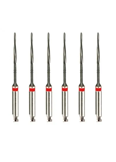 Penetration drill №308 (6 шт.), 1 полоса, красный, Maillefer