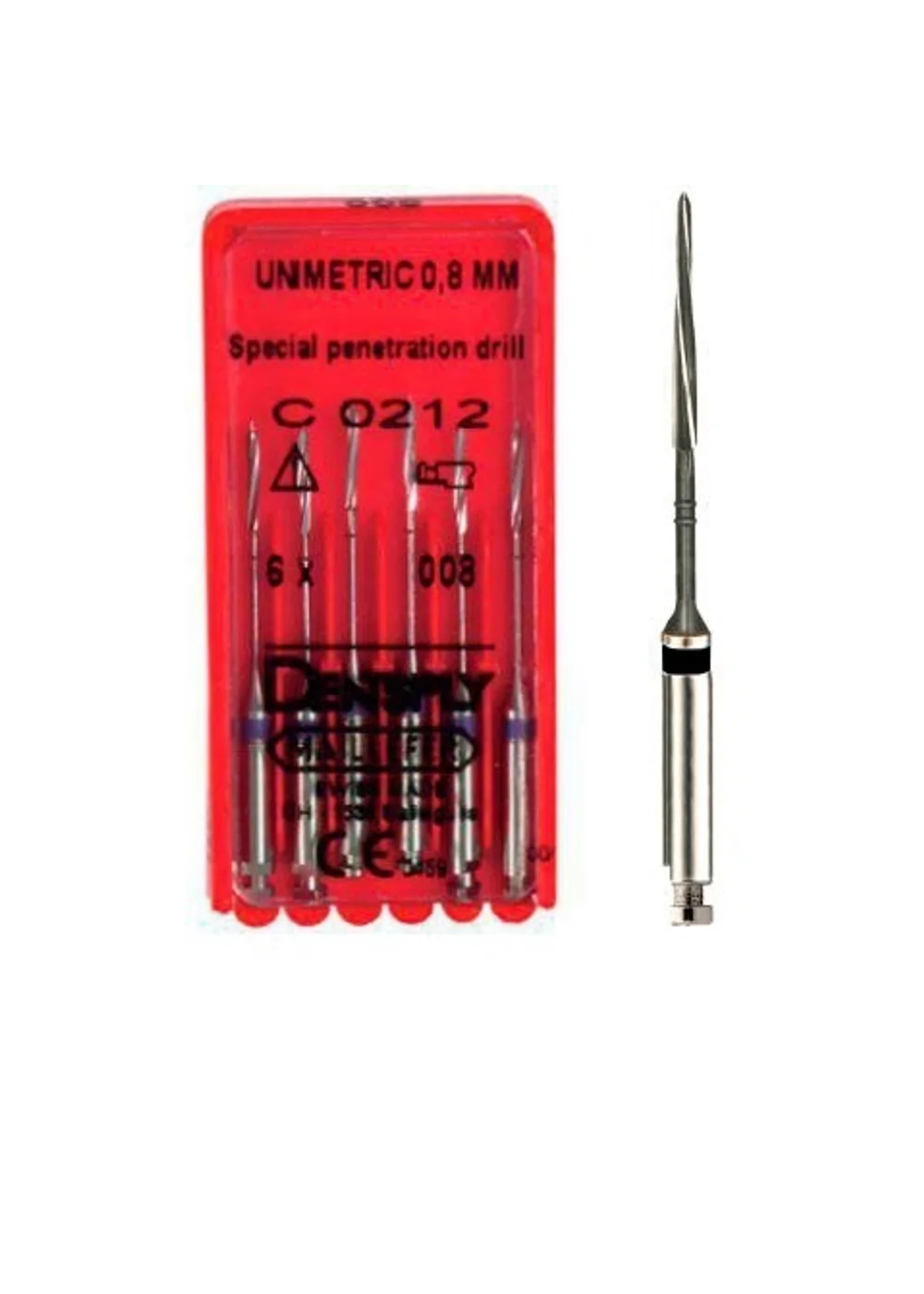 Penetration drill №310 (6 шт.), 1 полоса, зеленый, Maillefer