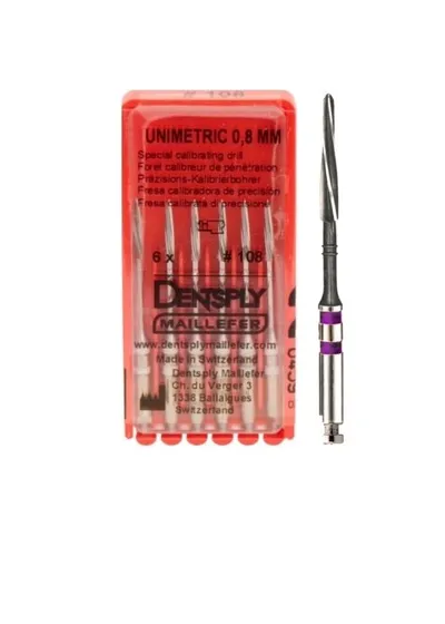 Unimetric калибровочный дриль №008 (6шт.) 2 полосы, фиол., Maillefer