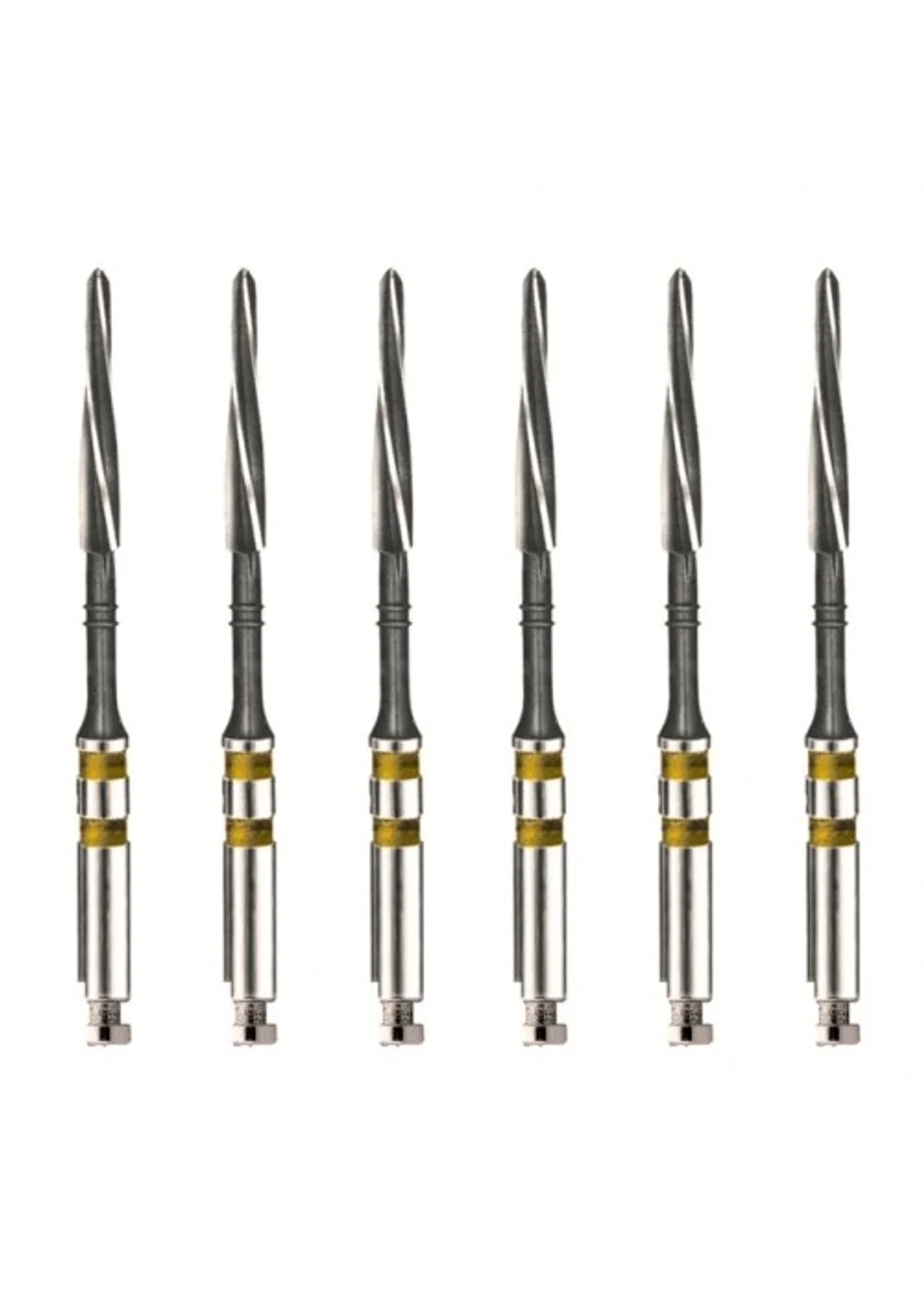 Unimetric калибровочный дриль №208 (6шт.) 2 полосы, желтый, Maillefer