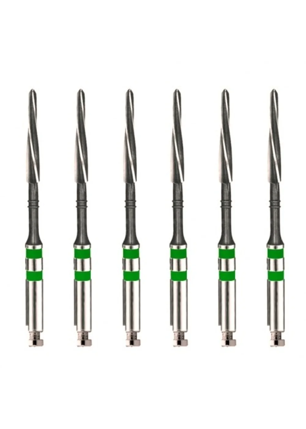 Unimetric калибровочный дриль №210 (6шт.) 2 полосы, зеленый, Maillefer