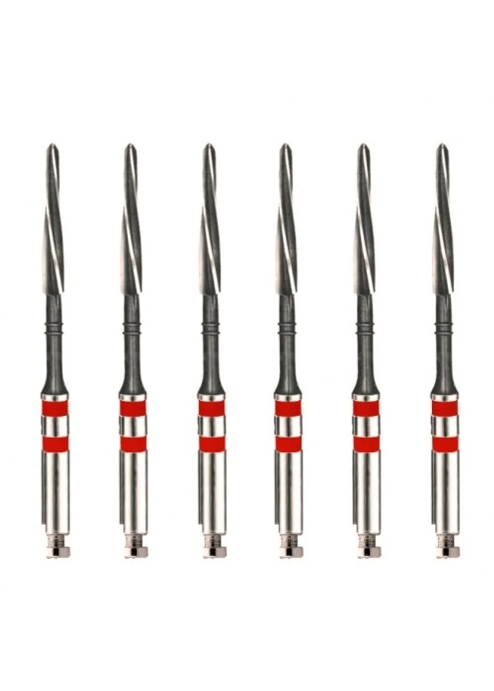 Unimetric калибровочный дриль №308 (6шт.) 2 полосы, красный, Maillefer