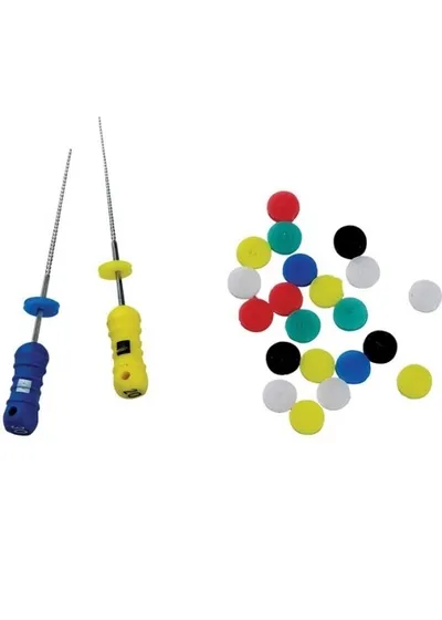 Endo-Stops 120шт.-ограничители для эндодонтические инструментов без отверстий, 6цветов., ДИАДЕНТ