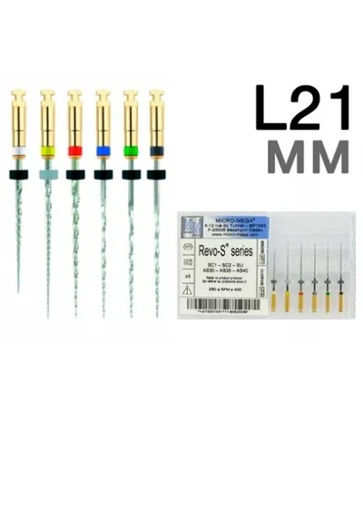 Набор файлов, Micro-Mega, REVO-S Assortiment L21 мм, 6 шт