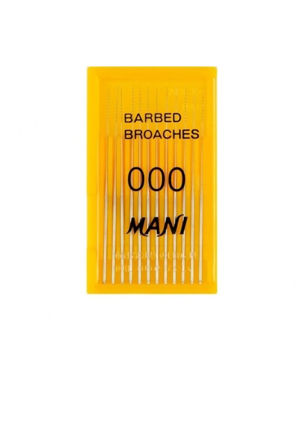 Barbed Broaches (Mani), ISO-000, 52 мм (12 шт.) - пульпоэкстракторы ручные