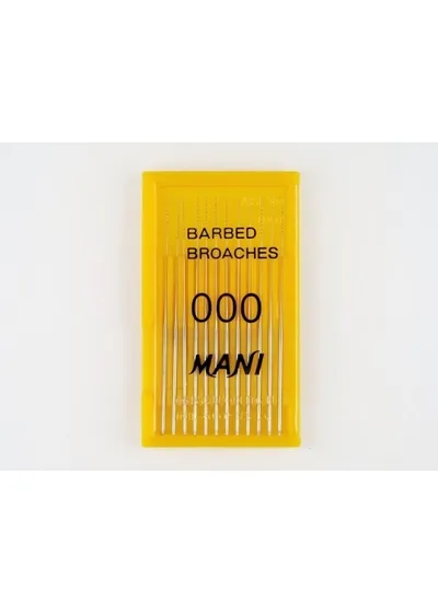 Barbed Broaches (Mani), ISO-000, 52 мм (12 шт.) - пульпоэкстракторы ручные