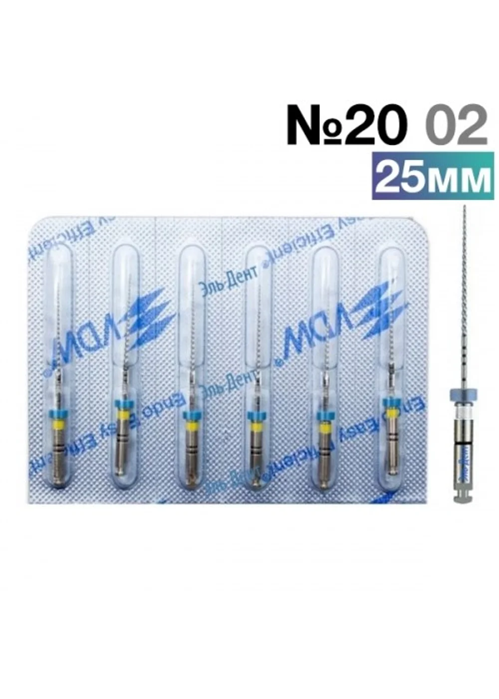 FlexMaster Тейпер NiTi №20 02 L25, VDW