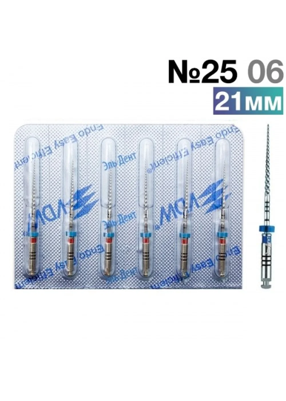 FlexMaster Тейпер NiTi №25 06 L21, VDW
