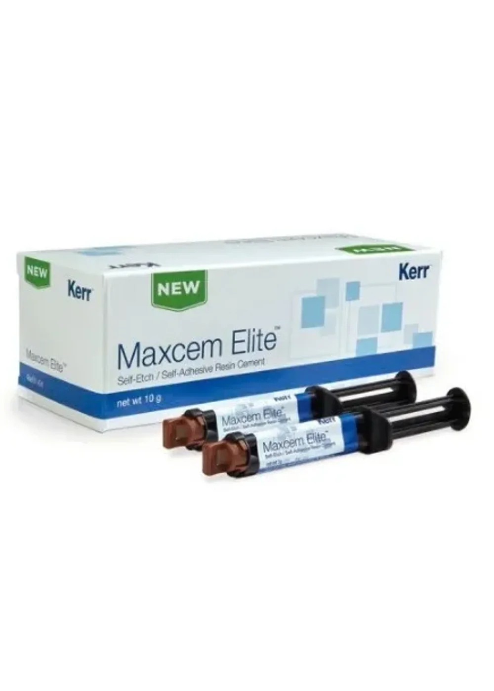 Цемент, KERR, Максцем Элит (Maxcem Elite) прозрачный, 2 шприца по 5г