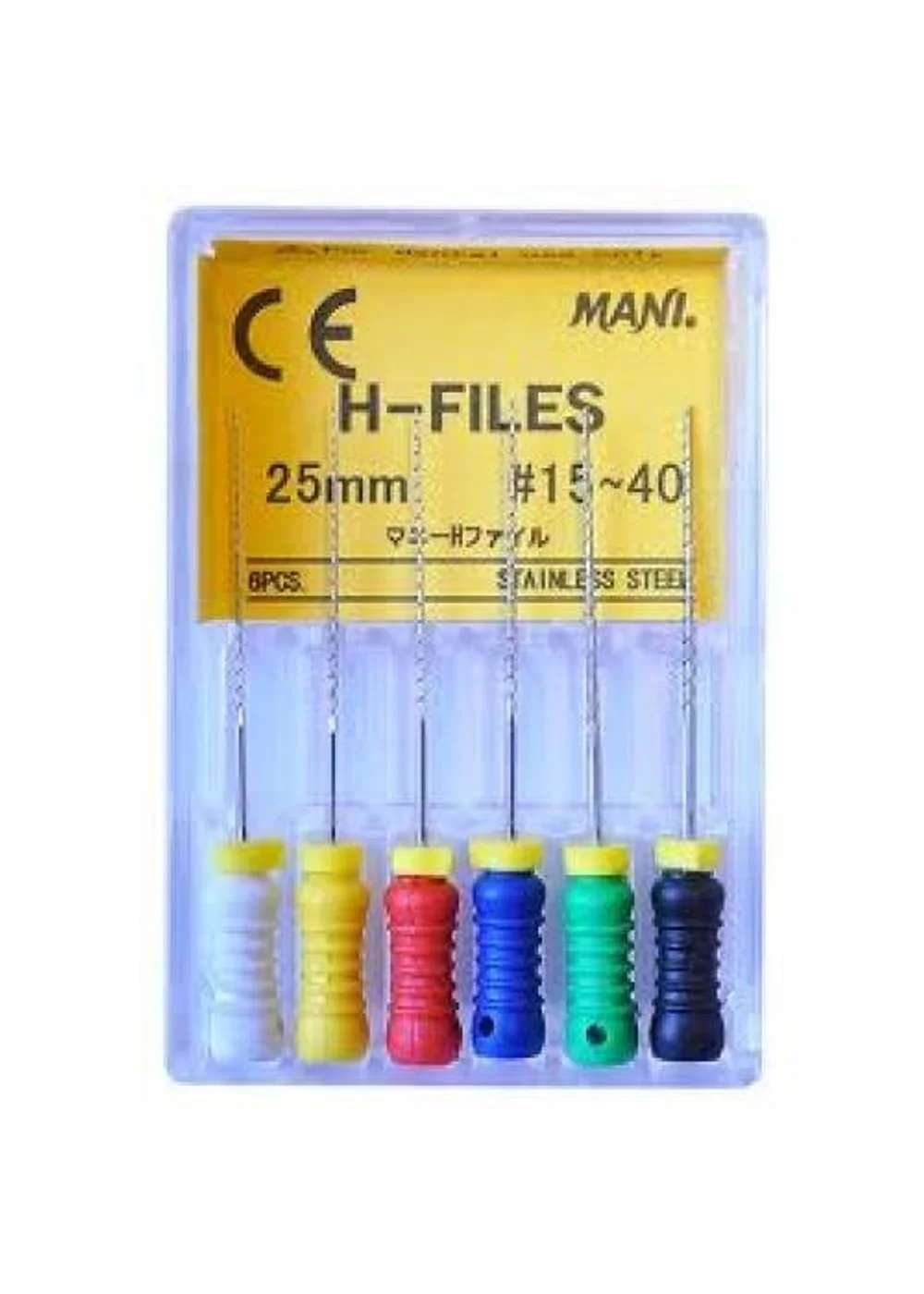H-files - корневые буравы ручные, длина 25 мм, ISO-35 (6шт). (комп), арт: 0332007M