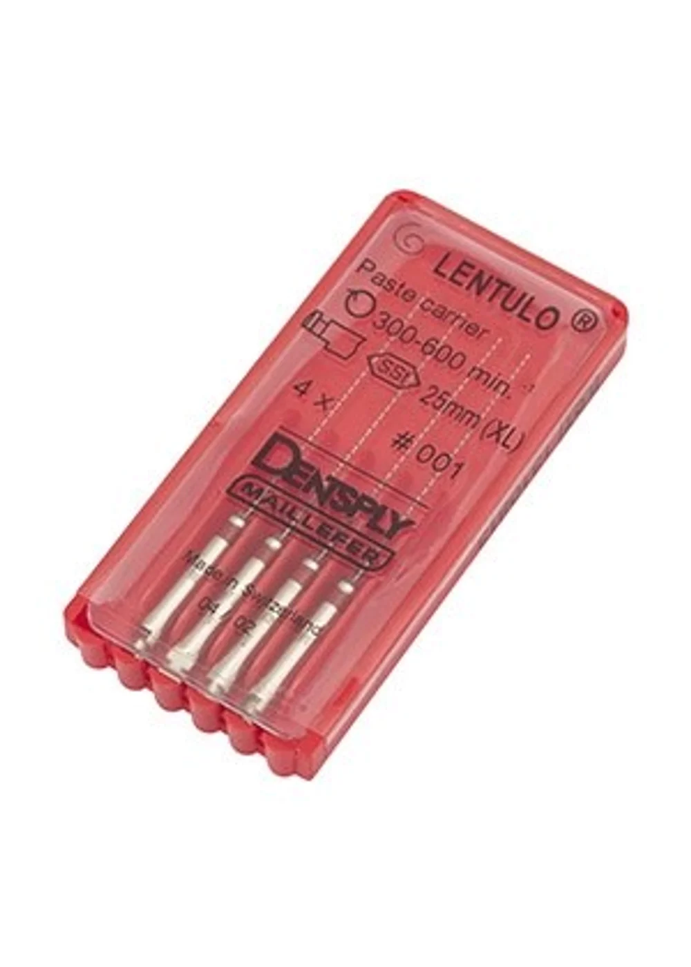 Каналонаполнитель, Dentsply, Lentulo N1 L25 ISO 30-35 красный 4шт