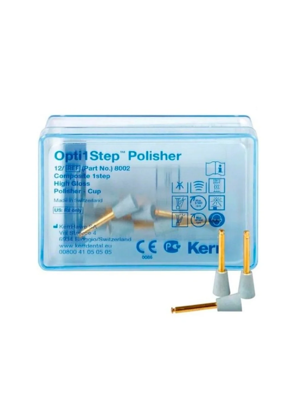"Головки Opti1Step™ полиры для композита чашечка"", 12 шт."