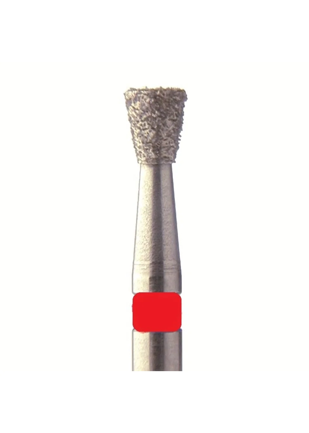 Бор алмазный 805 010 FG, красный, 5 шт. Форма: обратный конус с плоским концом