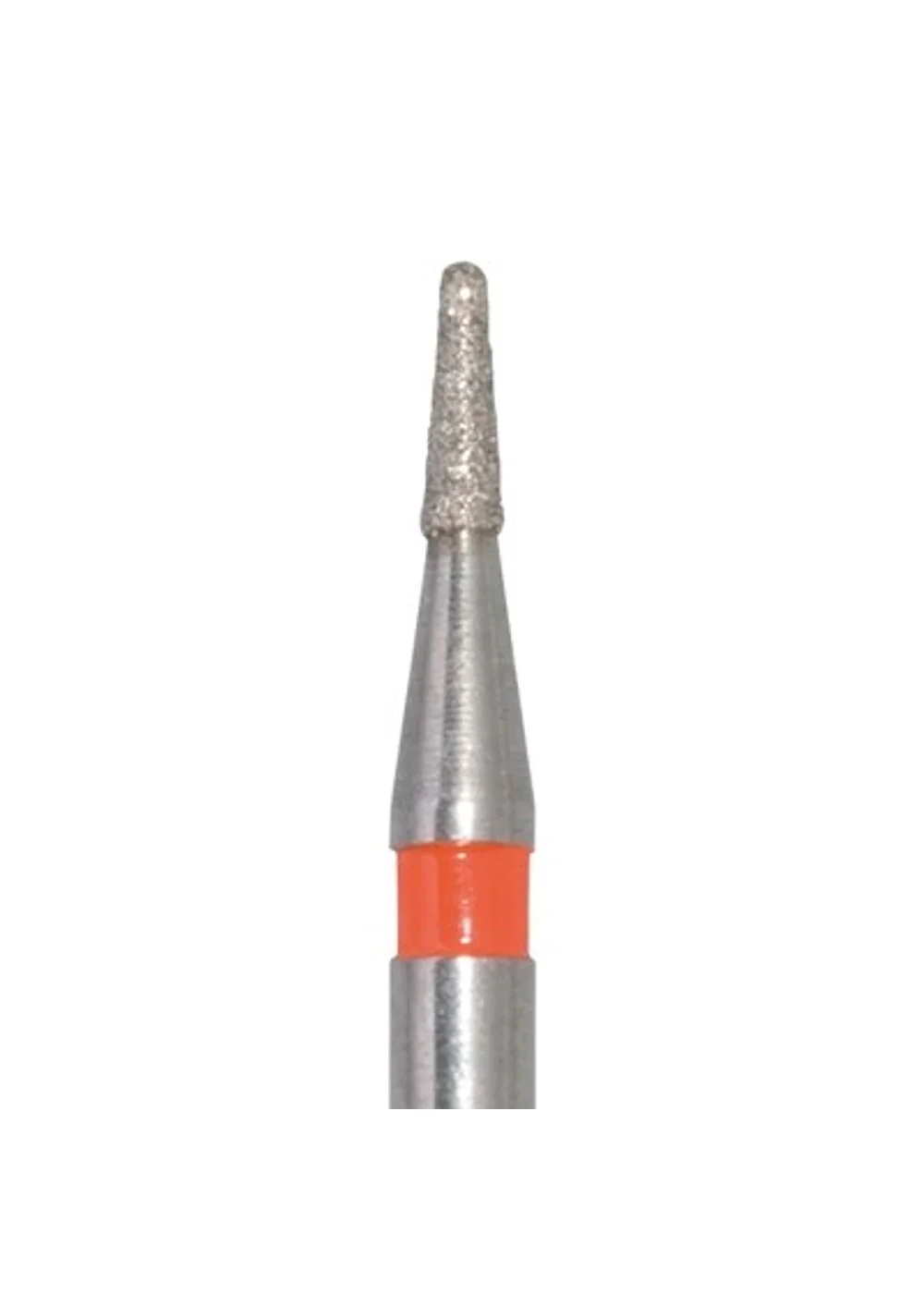Бор алмазный 855L 009 FG, красный, 5 шт. Форма: конус с закругленным концом