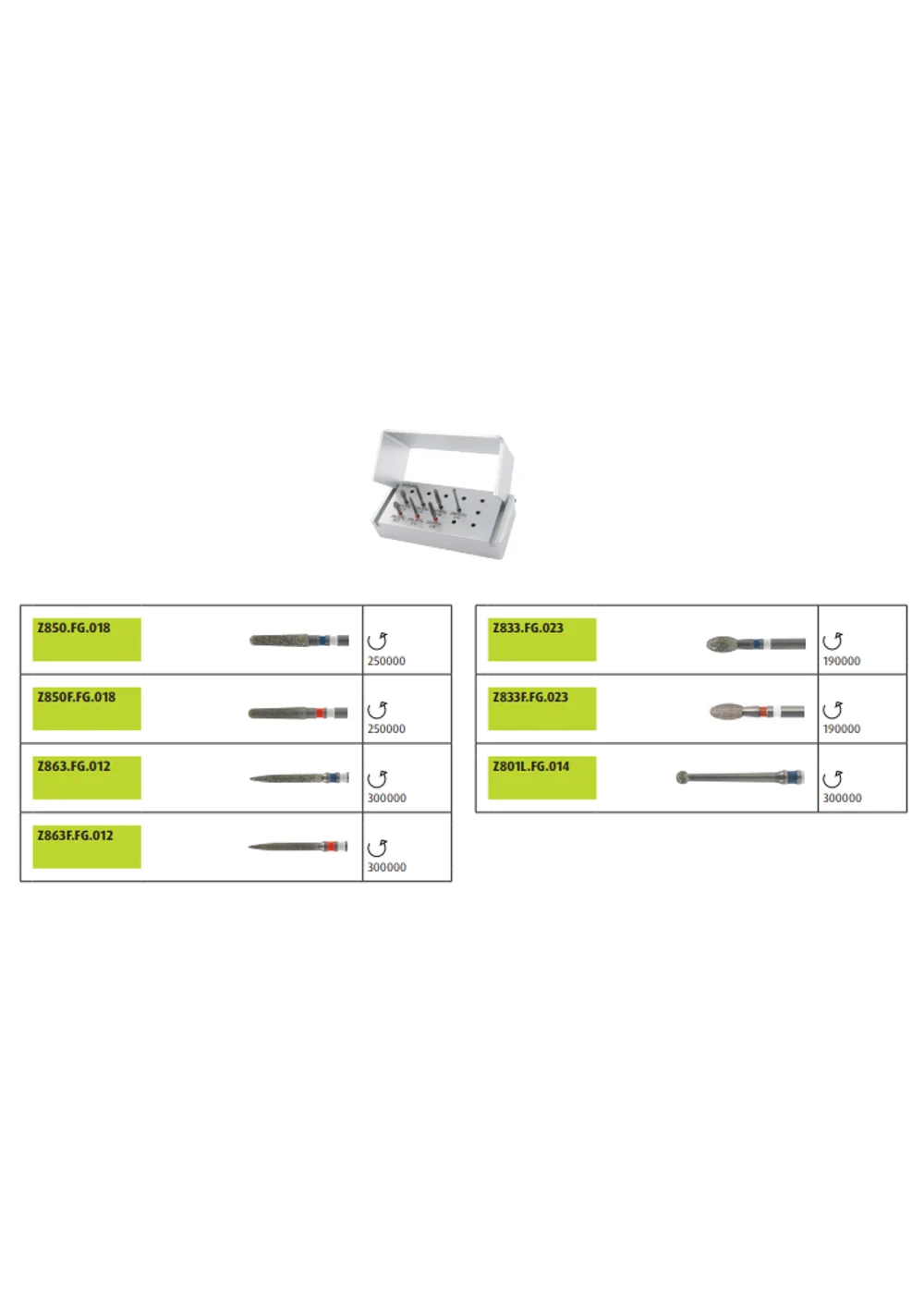 Набор циркониевых инструментов JOTA KIT ZIR PREP, 7 инструментов