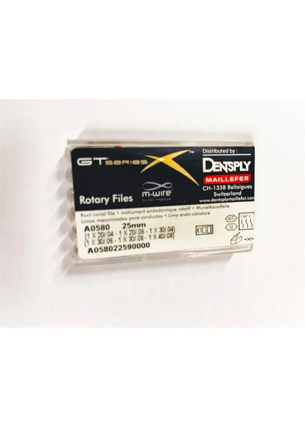 GT System X Rotary Files ассорти, 25 мм. (по одному инструменту 06.20, 04.30, 06.30, 08.30, 04.40, 08.40, длина 25 мм)