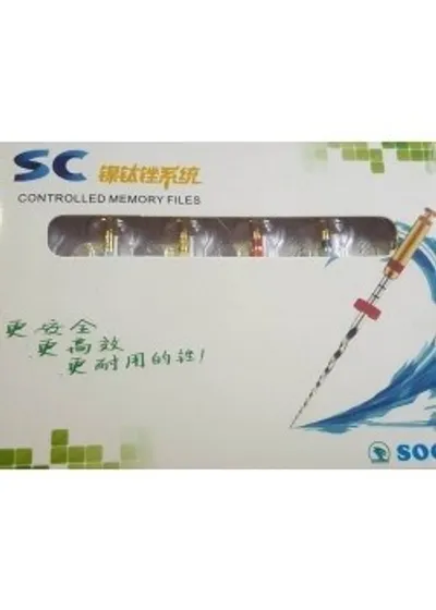 SOCO SC машинные файлы, длина 19 мм, размер 08/17, для ротационных  эндонаконечников, упаковка 6 штук