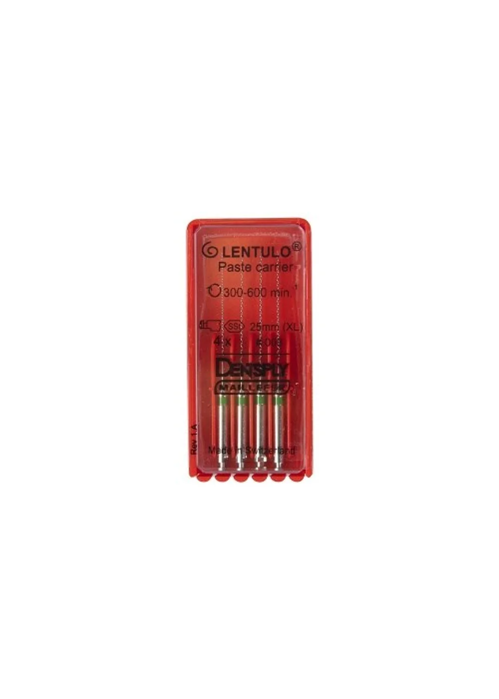 Каналонаполнитель, Dentsply, Lentulo N3 L25 ISO 50-60 d=0.9мм зеленый 4шт