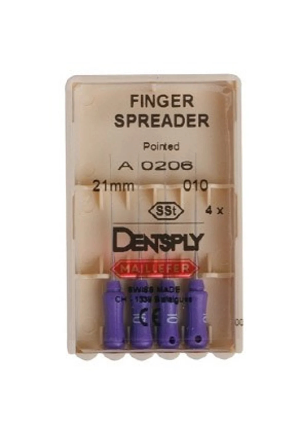 Finger spreader tapered NiTi C L25 4 шт. - уплотнитель для гуттаперчи из NiTi-сплава (синий)