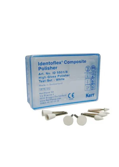 Головки полировальные, Kerr, Identoflex, белые, 8 шт