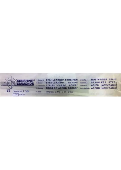 Штрипсы металлические, Hopf, Ringleb & Co.GmbH & Cie, SUNSHINE F 304, мелкая зернистость, 4 мм, 12 шт