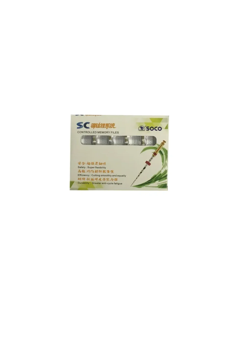 SOCO SC машинные файлы, длина 25 мм, размер 04/35, для ротационных эндонаконечников, упаковка 6 штук