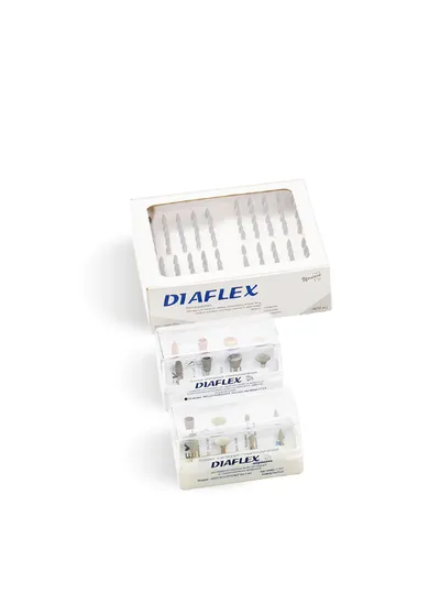 Головки эластичные Diaflex модели СК11, СК12, СК13, СК14 (8 шт.) с алмазным наполнением (Целит)