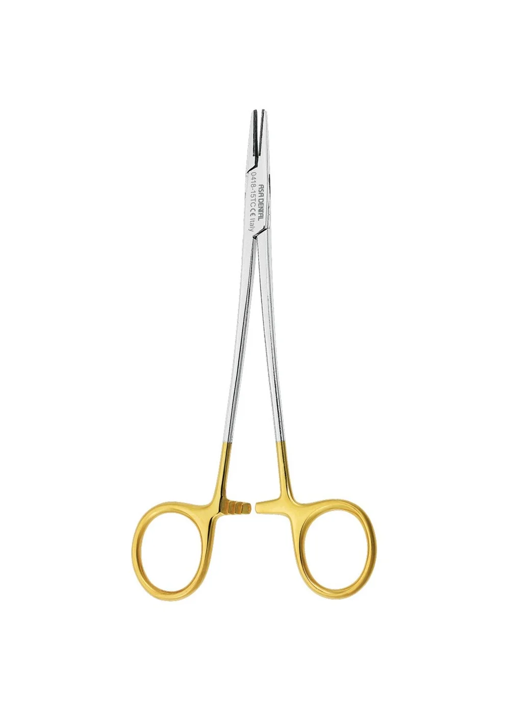 Иглодержатель микрохирургический c карбидовыми вставками 0418-15TC