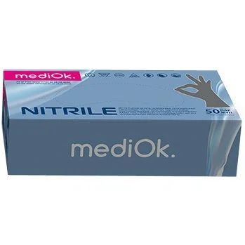 Перчатки Нитриловые "MediOk" Серые L 100 шт (50 пар). (Маркированные).