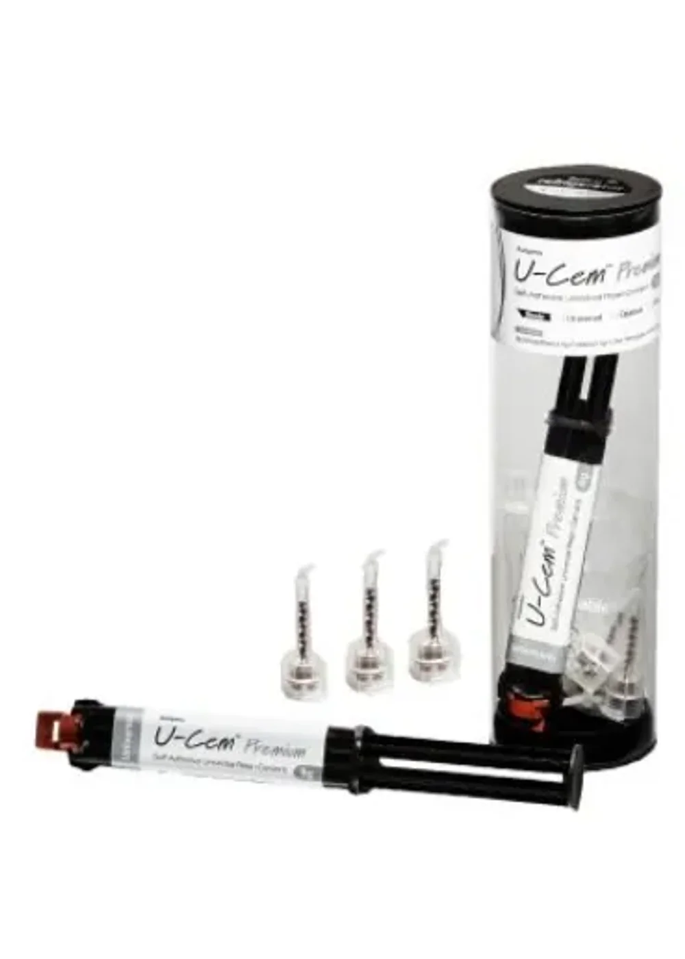 Цемент, Vericom, У-Цем Премиум (U-Cem Premium) Universal, самоадгезивный композитный, 2 шприца по 9 г