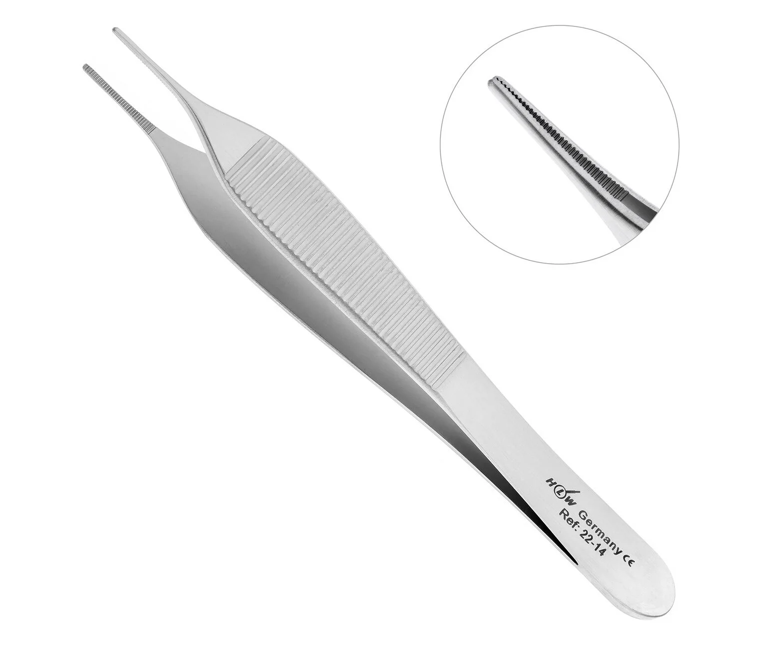 Пинцет анатомический Adson 12 см 22-14* (HLW Dental Instruments)