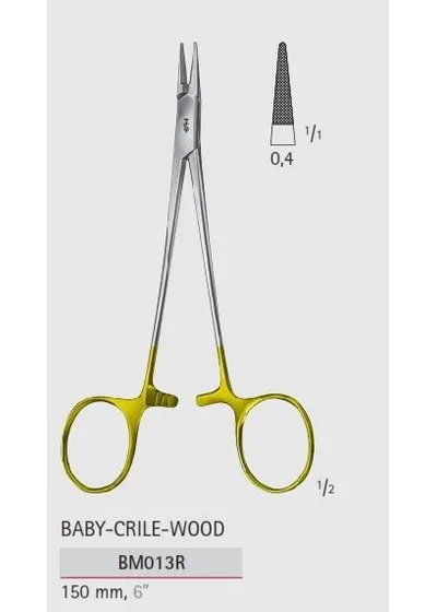 Иглодержатель Aesculap BABY-CRILE-WOOD DUROGRIP 150 мм