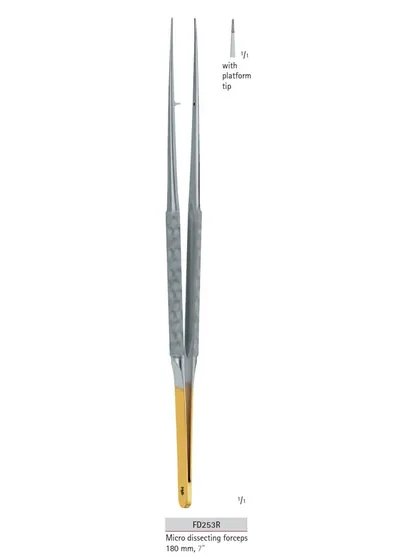 Микропинцет, Aesculap, микрохирургический, 180 мм