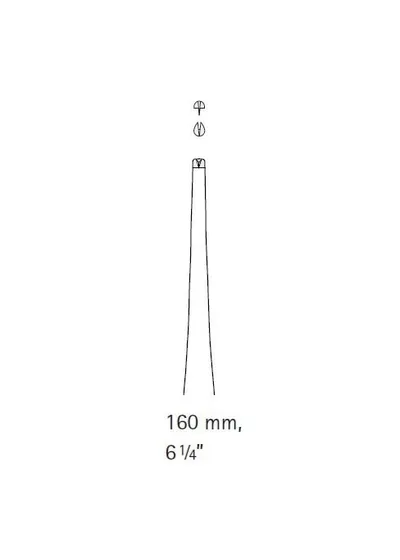 Пинцет хирургический, средний, зубчики 1х2, 160 мм, арт: BD539R